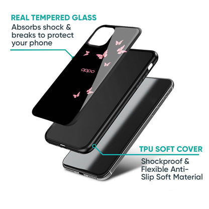 Fly Butterfly Glass Case for Oppo Reno5 Pro