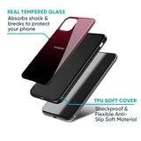 Wine Red Glass Case For Samsung Galaxy A22