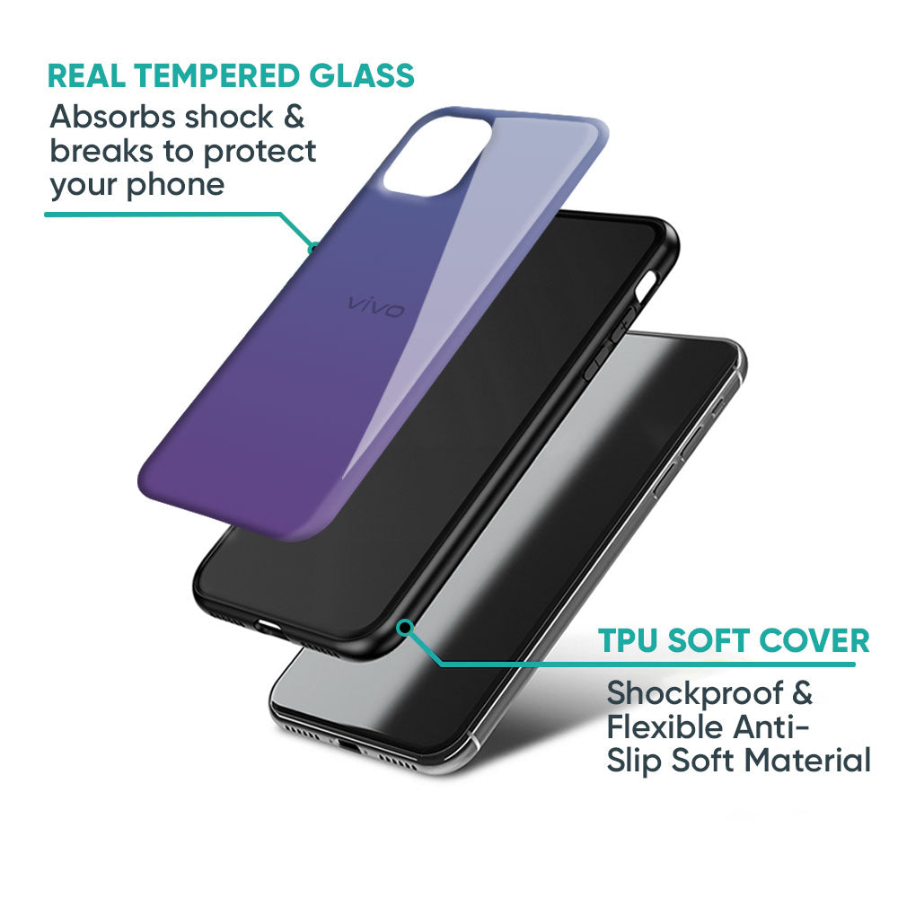 Indigo Pastel Glass Case For Vivo X50 Pro