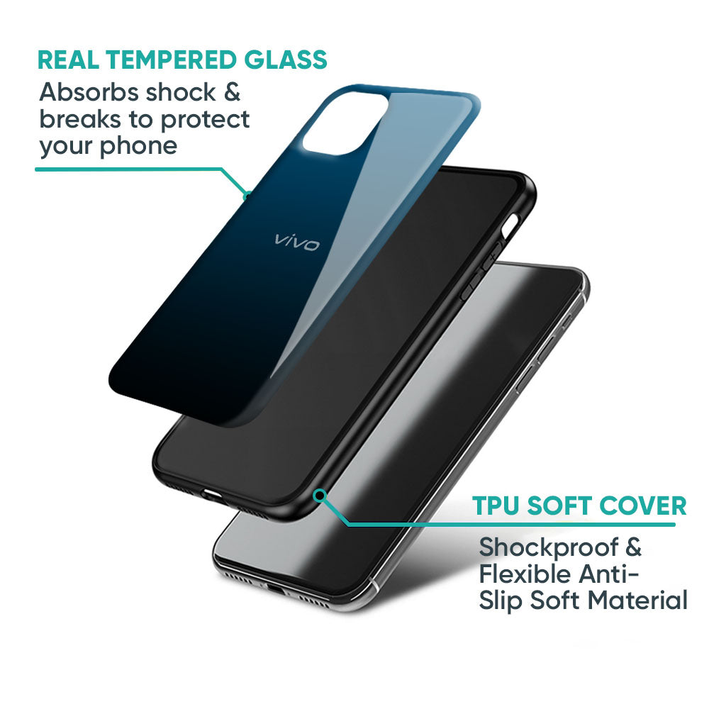 Sailor Blue Glass Case For Vivo X50 Pro
