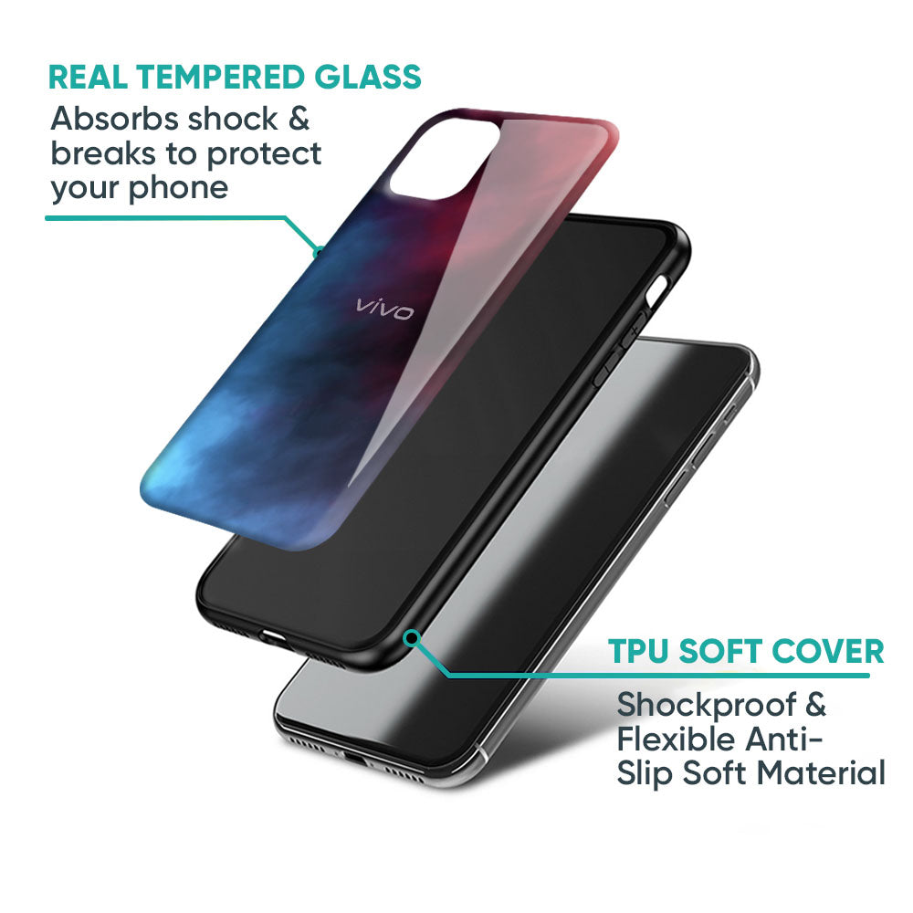 Smokey Watercolor Glass Case for Vivo X50 Pro