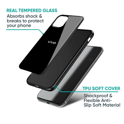 Jet Black Glass Case for Vivo X50 Pro