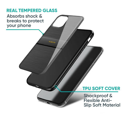 Grey Metallic Glass Case For Redmi Note 12 5G