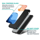 Wavy Color Pattern Glass Case for Redmi Note 11 SE