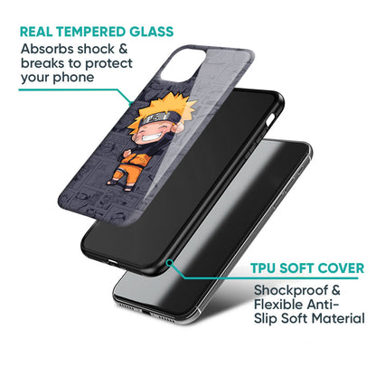 Orange Chubby Glass Case for iPhone XS Max