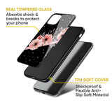 Floral Black Band Glass Case For Nothing Phone 2