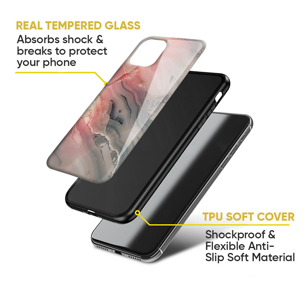 Pink And Grey Marble Glass Case For Nothing Phone 2