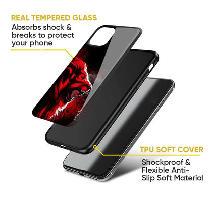 Red Angry Lion Glass Case for Nothing Phone 2