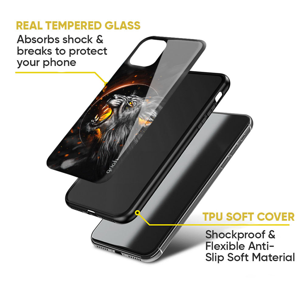 Aggressive Lion Glass Case for Nothing Phone 2