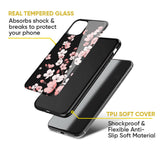 Black Cherry Blossom Glass Case for Nothing Phone 2