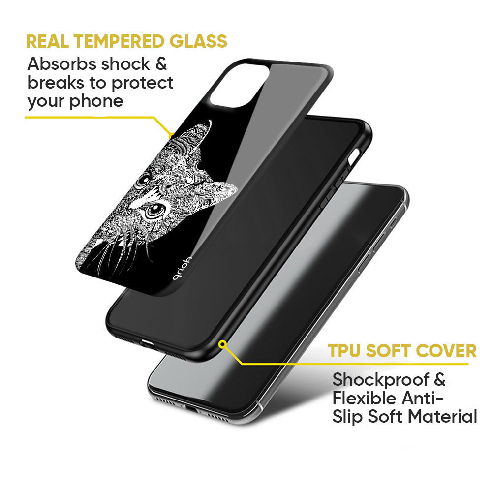 Kitten Mandala Glass Case for Nothing Phone 2