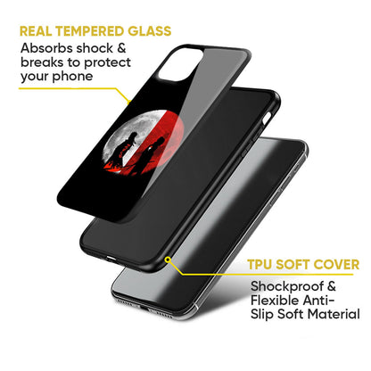 Anime Red Moon Glass Case for Nothing Phone 2