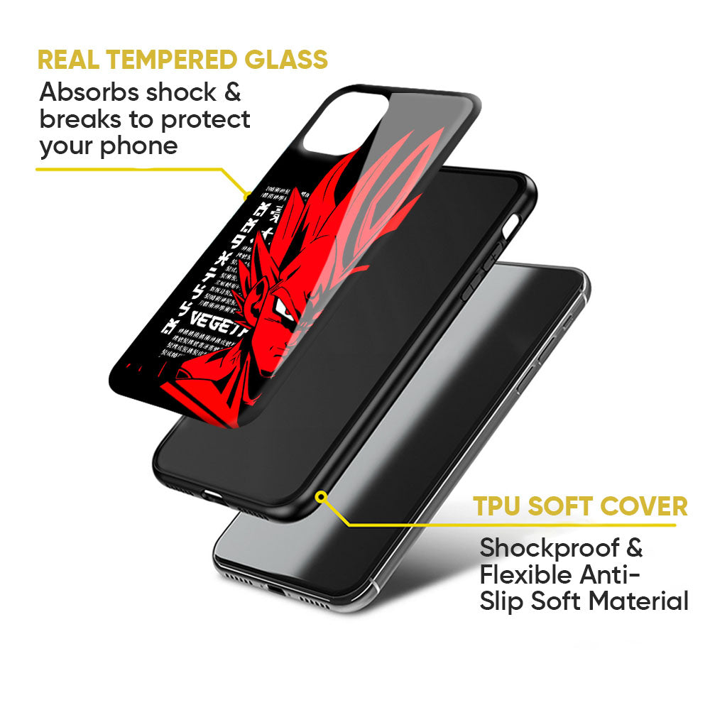 Red Vegeta Glass Case for Nothing Phone 2