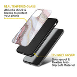 Pink & Gold Gllitter Marble Glass Case for Nothing Phone 2