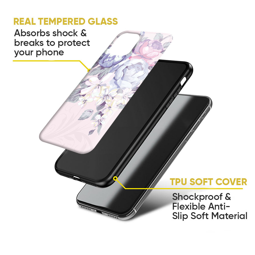 Elegant Floral Glass case for Nothing Phone 2