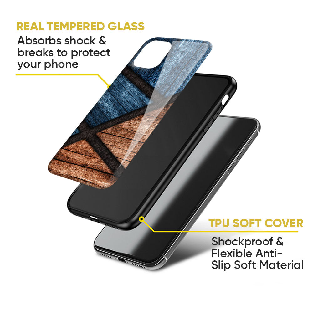 Wooden Tiles Glass Case for Nothing Phone 2