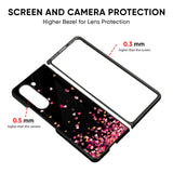 Heart Rain Fall Glass Case for Samsung Galaxy Z Fold5 5G