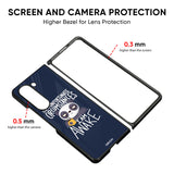 Struggling Panda Glass Case for Samsung Galaxy Z Fold5 5G