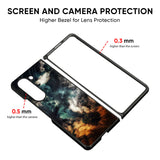 Multicolor Cloudy Smoke Glass Case for Samsung Galaxy Z Fold5 5G