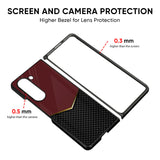 Shining Chevron Red Glass Case for Samsung Galaxy Z Fold5 5G