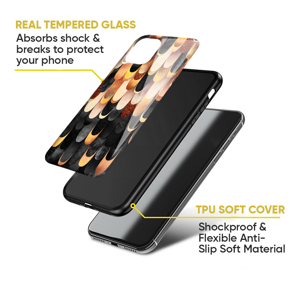 Bronze Abstract Glass Case for Poco X5 Pro 5G
