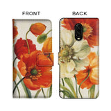 Poppies Melody Pattern Flip Case for OnePlus