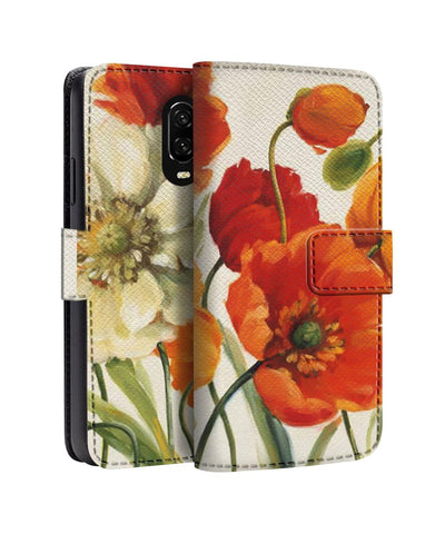 Poppies Melody Pattern OnePlus Flip Cases & Covers Online