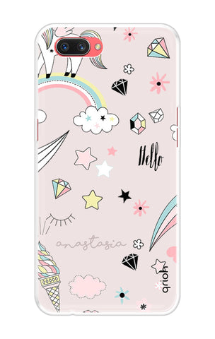 Unicorn Doodle Oppo A3s Back Cover