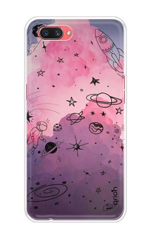 Space Doodles Art Oppo A3s Back Cover
