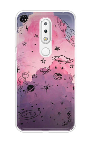 Space Doodles Art Nokia 5.1 Plus Back Cover