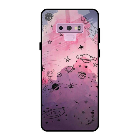 Space Doodles Samsung Galaxy Note 9 Glass Back Cover Online