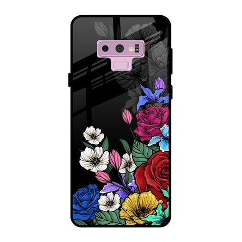 Rose Flower Bunch Art Samsung Galaxy Note 9 Glass Back Cover Online