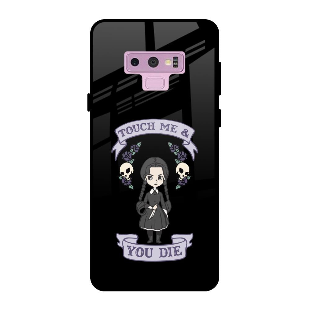 Touch Me & You Die Samsung Galaxy Note 9 Glass Back Cover Online
