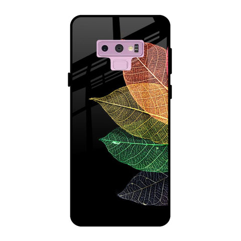 Colorful Leaves Samsung Galaxy Note 9 Glass Back Cover Online