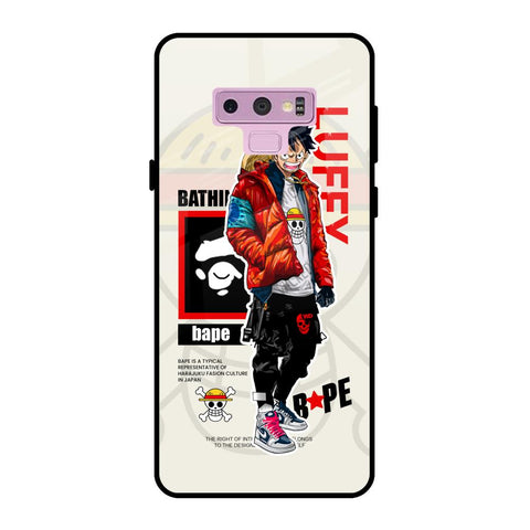Bape Luffy Samsung Galaxy Note 9 Glass Back Cover Online