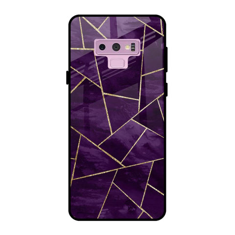 Geometric Purple Samsung Galaxy Note 9 Glass Back Cover Online