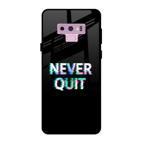 Never Quit Samsung Galaxy Note 9 Glass Back Cover Online