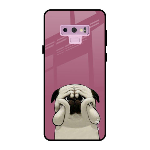 Funny Pug Face Samsung Galaxy Note 9 Glass Back Cover Online