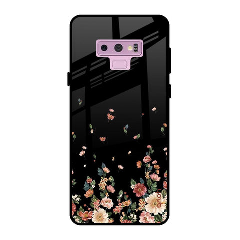Floating Floral Print Samsung Galaxy Note 9 Glass Back Cover Online