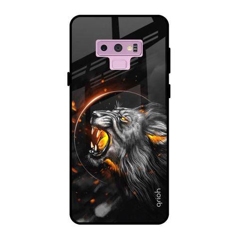 Aggressive Lion Samsung Galaxy Note 9 Glass Back Cover Online