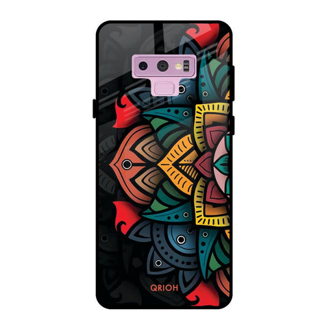 Retro Gorgeous Flower Samsung Galaxy Note 9 Glass Back Cover Online