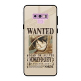 Luffy Wanted Samsung Galaxy Note 9 Glass Back Cover Online