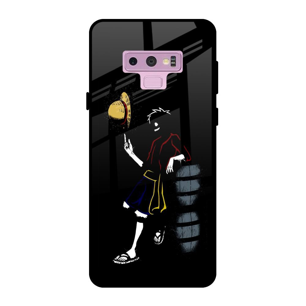 Luffy Line Art Samsung Galaxy Note 9 Glass Back Cover Online