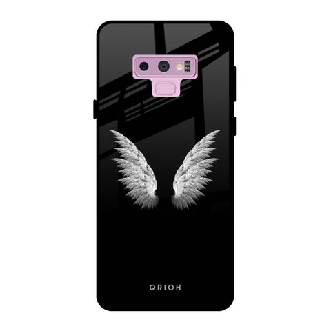 White Angel Wings Samsung Galaxy Note 9 Glass Back Cover Online
