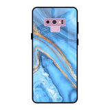 Vibrant Blue Marble Samsung Galaxy Note 9 Glass Back Cover Online