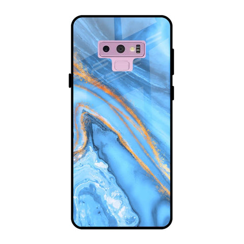 Vibrant Blue Marble Samsung Galaxy Note 9 Glass Back Cover Online
