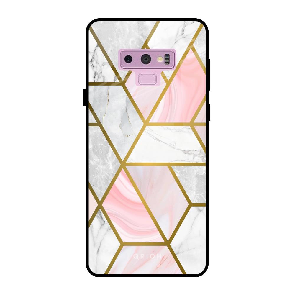 Geometrical Marble Samsung Galaxy Note 9 Glass Back Cover Online