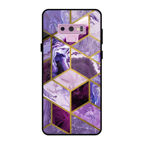 Purple Rhombus Marble Samsung Galaxy Note 9 Glass Back Cover Online