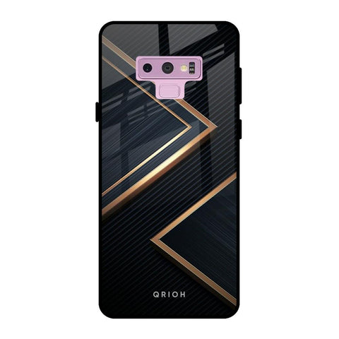 Sleek Golden & Navy Samsung Galaxy Note 9 Glass Back Cover Online