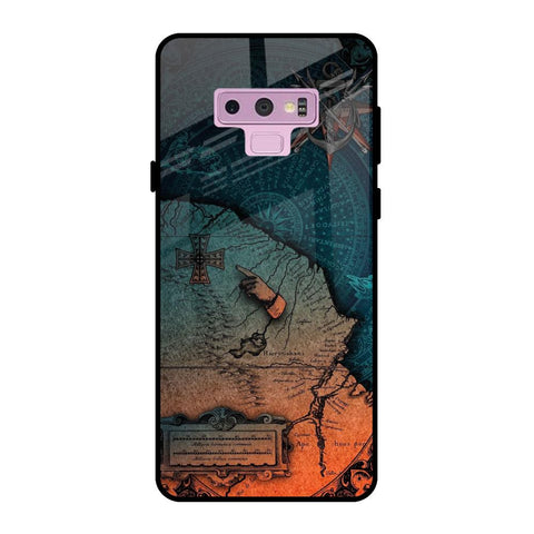 Geographical Map Samsung Galaxy Note 9 Glass Back Cover Online